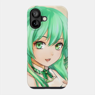 Green Hair Anime Girl Phone Case