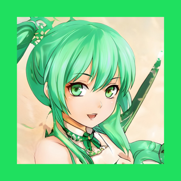 Green Hair Anime Girl by animegirlnft