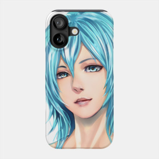 Blue Hair Anime Girl Phone Case