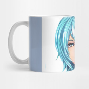 Blue Hair Anime Girl Mug