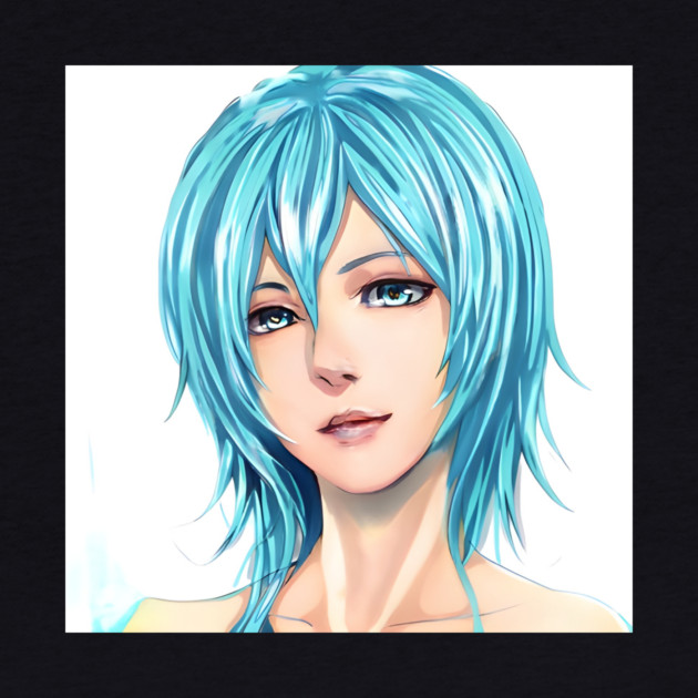 Blue Hair Anime Girl by animegirlnft