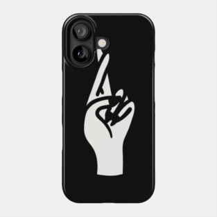 Fingers crossed hand for good luck Phone Case