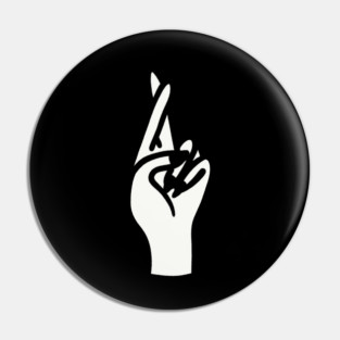 Fingers crossed hand for good luck Pin