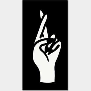 Fingers crossed hand for good luck Posters and Art