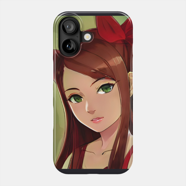 Brown Hair Anime Girl Phone Case by animegirlnft