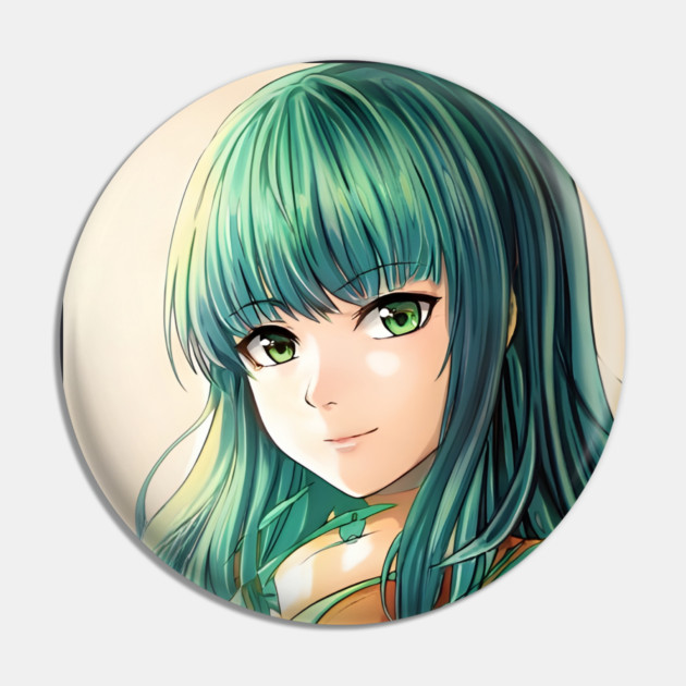 Green Hair Anime Girl Pin by animegirlnft