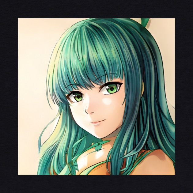 Green Hair Anime Girl by animegirlnft