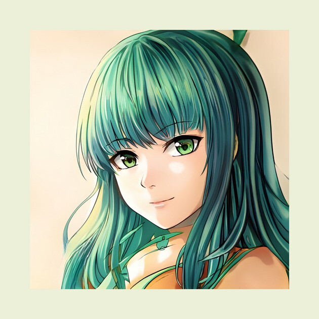 Green Hair Anime Girl by animegirlnft