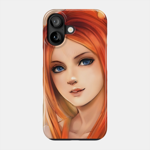 Brown Hair Anime Girl Phone Case by animegirlnft