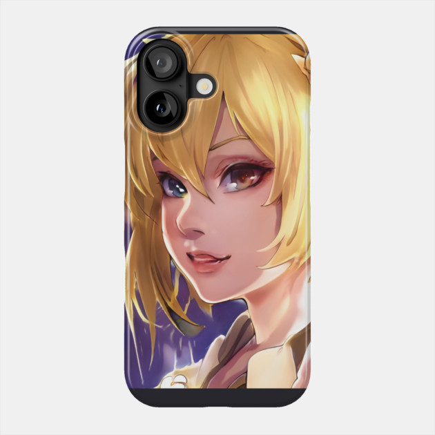 Blonde Hair Anime Girl Phone Case by animegirlnft