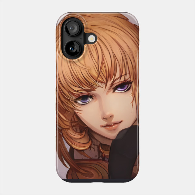 Blonde Hair Anime Girl Phone Case by animegirlnft