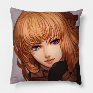 Blonde Hair Anime Girl Pillow