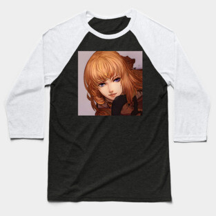 Blonde Hair Anime Girl Baseball T-Shirt