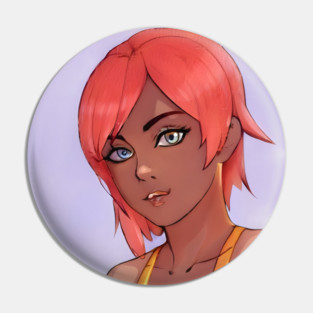 Pink Hair Anime Girl Pin