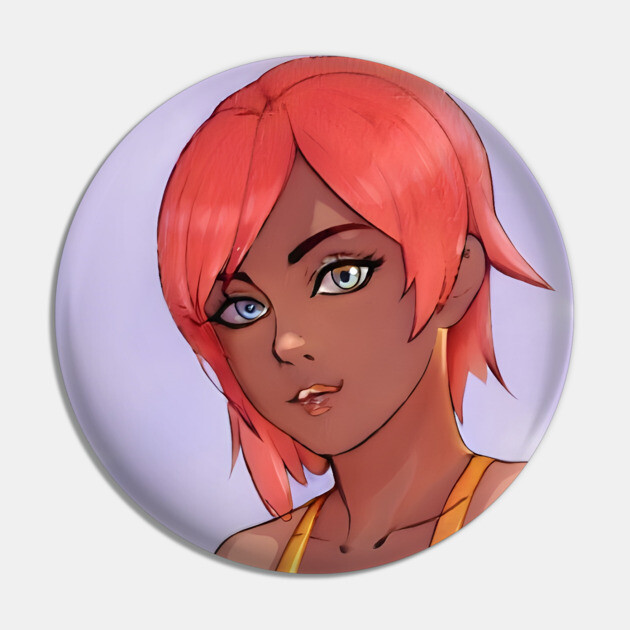Pink Hair Anime Girl Pin by animegirlnft