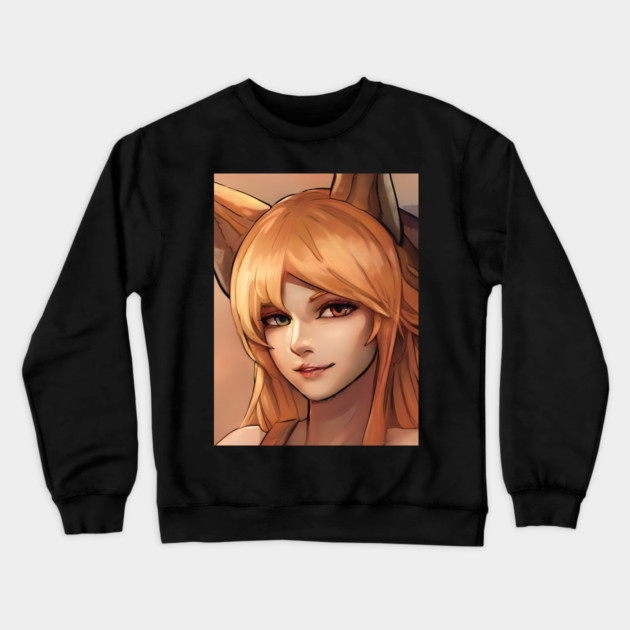 Red Hair Anime Girl Crewneck Sweatshirt by animegirlnft