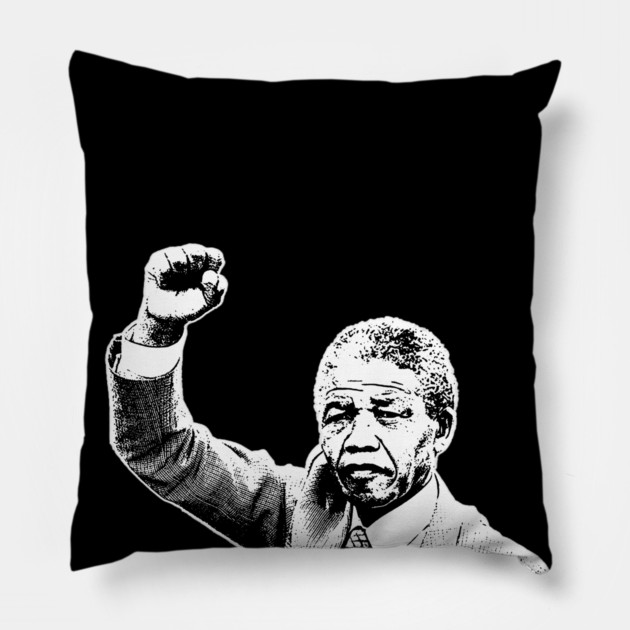 Nelson Mandela Pillow by UrbanLifeApparel