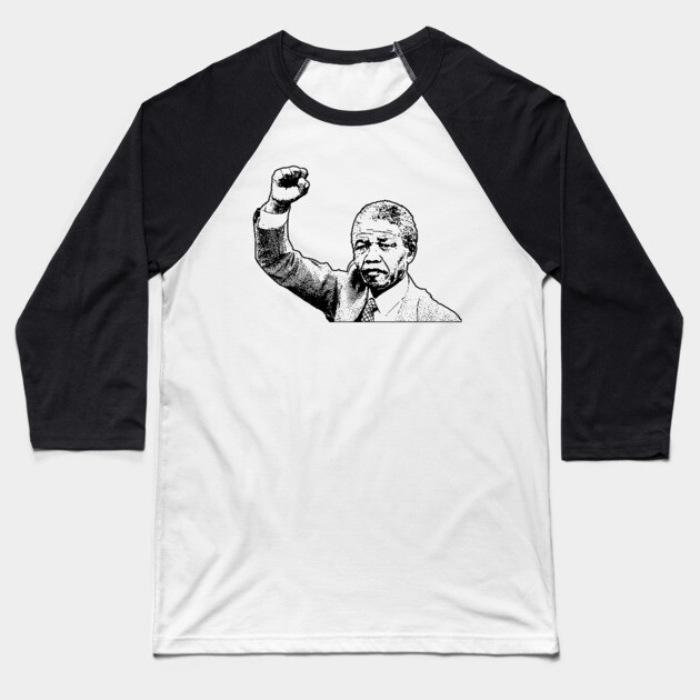 Nelson Mandela Baseball T-Shirt by UrbanLifeApparel