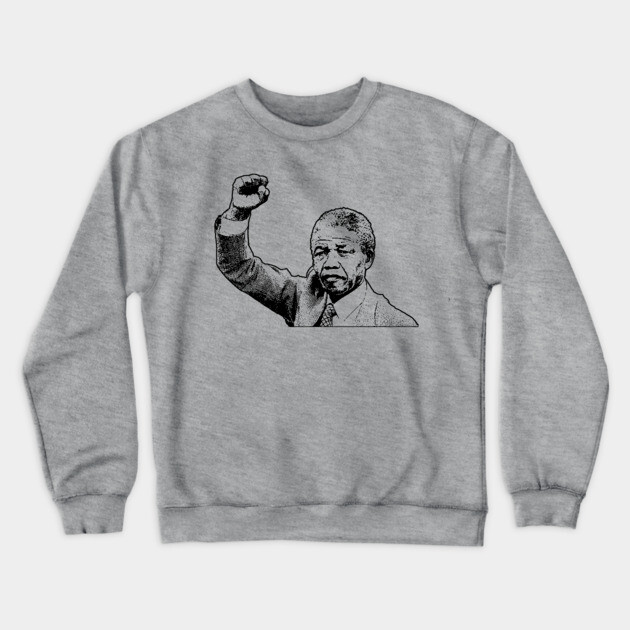 Nelson Mandela Crewneck Sweatshirt by UrbanLifeApparel