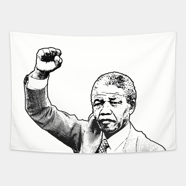 Nelson Mandela Tapestry by UrbanLifeApparel