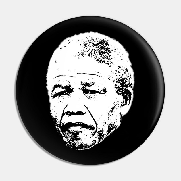 Nelson Mandela head Pin by UrbanLifeApparel
