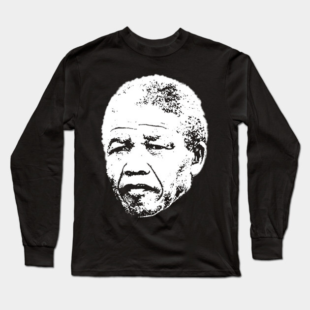 Nelson Mandela head Long Sleeve T-Shirt by UrbanLifeApparel