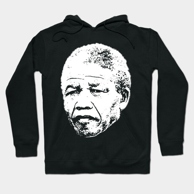 Nelson Mandela head Hoodie by UrbanLifeApparel
