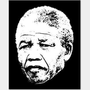 Nelson Mandela head Posters and Art
