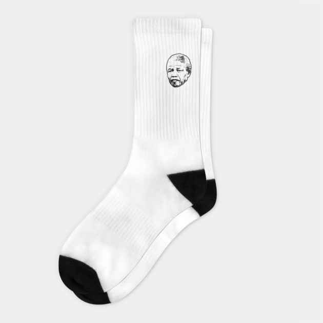 Nelson Mandela head Socks by UrbanLifeApparel