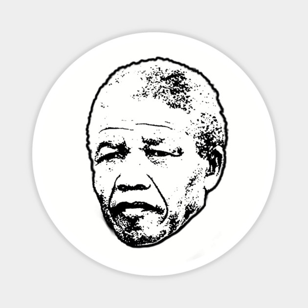 Nelson Mandela head Magnet by UrbanLifeApparel