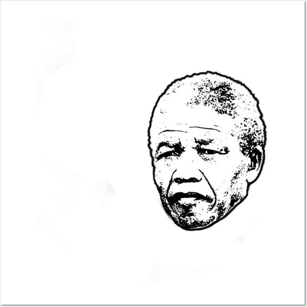 Nelson Mandela head Wall Art by UrbanLifeApparel