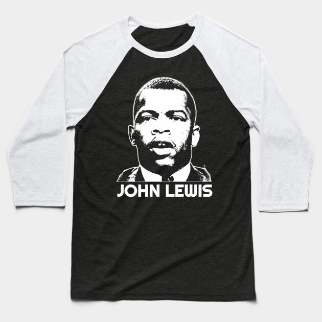 John Lewis, Black History Baseball T-Shirt by UrbanLifeApparel