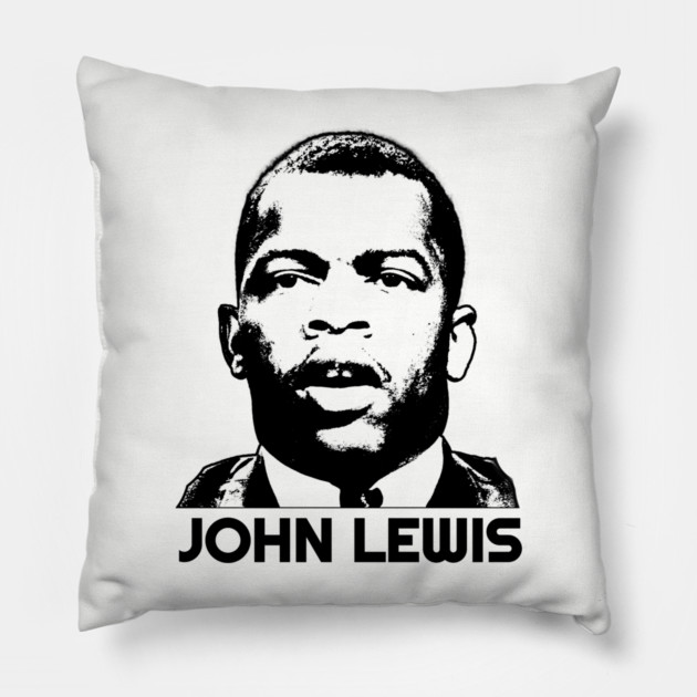 John Lewis, Black History Pillow by UrbanLifeApparel