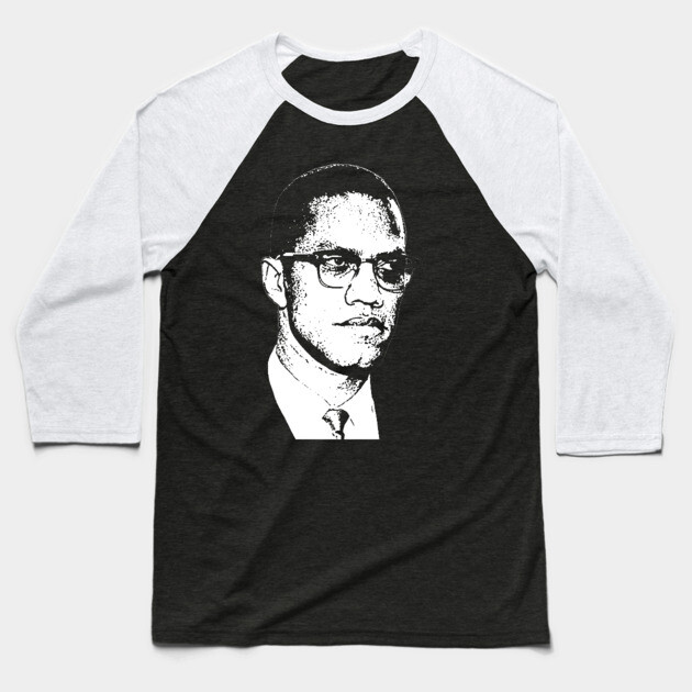 Malcolm X Baseball T-Shirt by UrbanLifeApparel