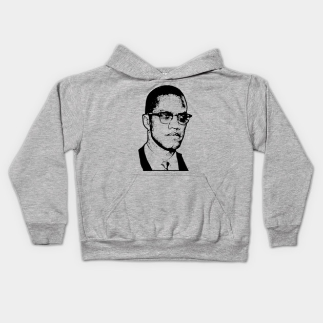 Malcolm X, Black History Kids Hoodie by UrbanLifeApparel