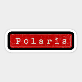 vintage retro plate Polaris Sticker