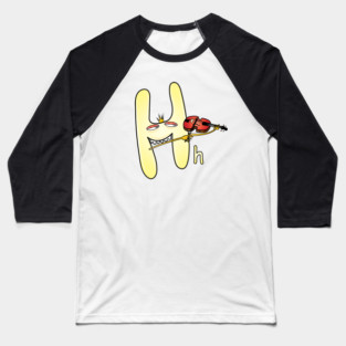 Funny Alphabet Lore Letter H Baseball T-Shirt