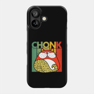 Chonk Cat Retro Style Fat Cat Vintage Phone Case