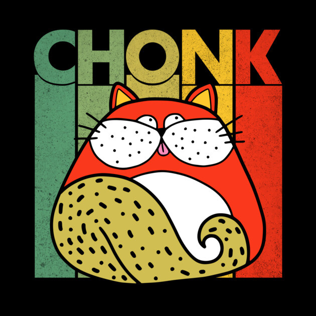 Chonk Cat Retro Style Fat Cat Vintage by The WYLD Tribe