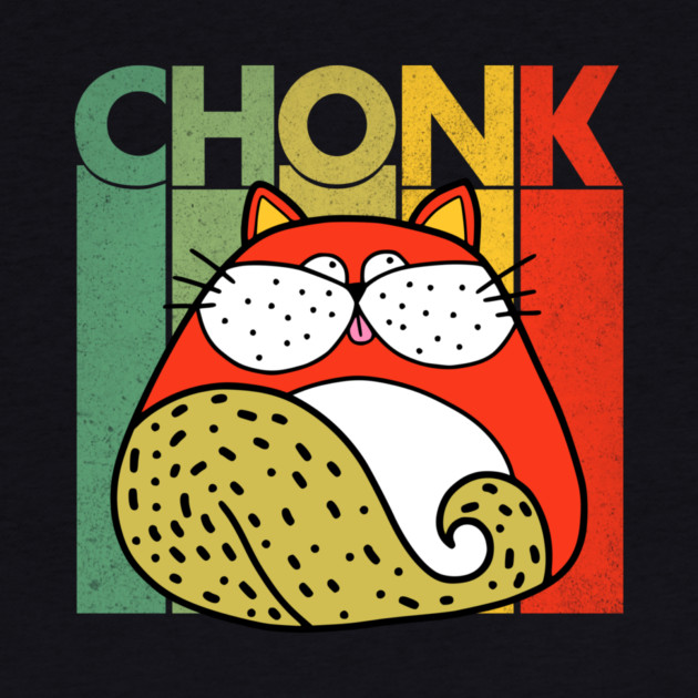 Chonk Cat Retro Style Fat Cat Vintage by The WYLD Tribe