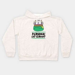Personal Cat Servant Retro Cat Pet Owner Gift Kids Hoodie