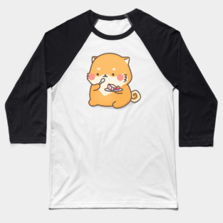Latte dog eating a cake Baseball T-Shirt