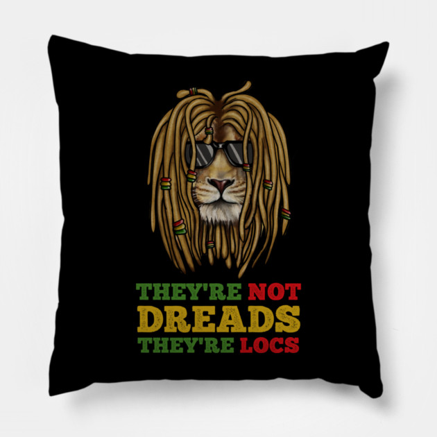 African Rasta Lion, Deadlocks, Jamaica Pillow by logiamerch