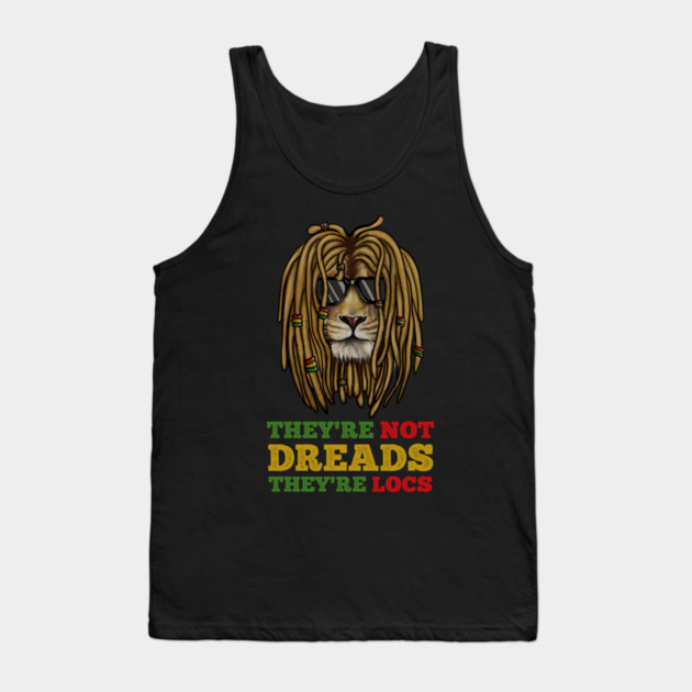 African Rasta Lion, Deadlocks, Jamaica Tank Top by logiamerch