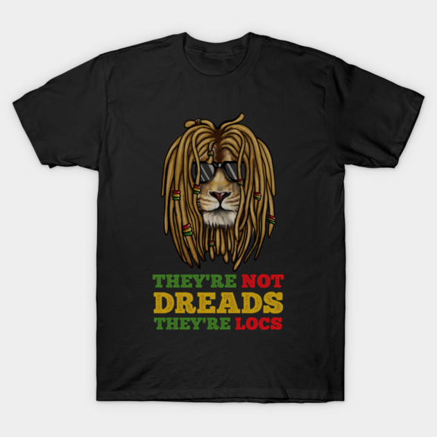 African Rasta Lion, Deadlocks, Jamaica T-Shirt by logiamerch