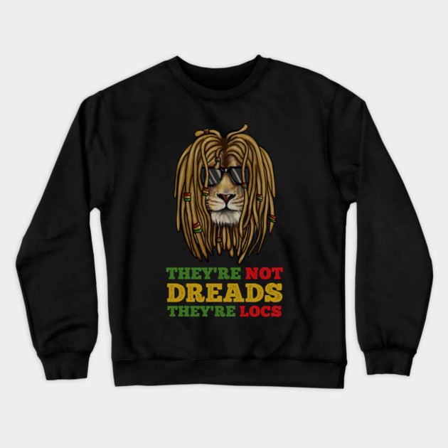 African Rasta Lion, Deadlocks, Jamaica Crewneck Sweatshirt by logiamerch