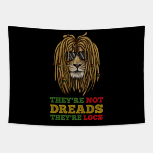 African Rasta Lion, Deadlocks, Jamaica Tapestry