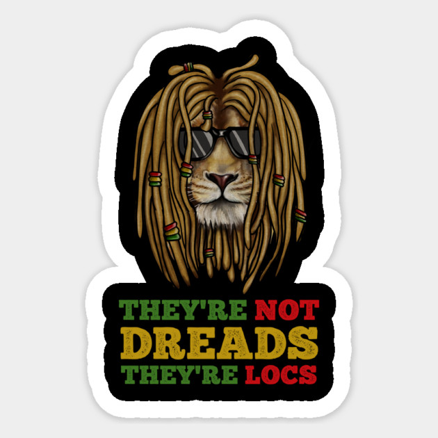African Rasta Lion, Deadlocks, Jamaica Sticker by logiamerch