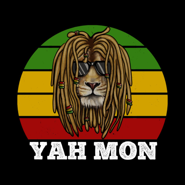 African Rasta Lion, Yah Mon, Jamaican Saying by logiamerch