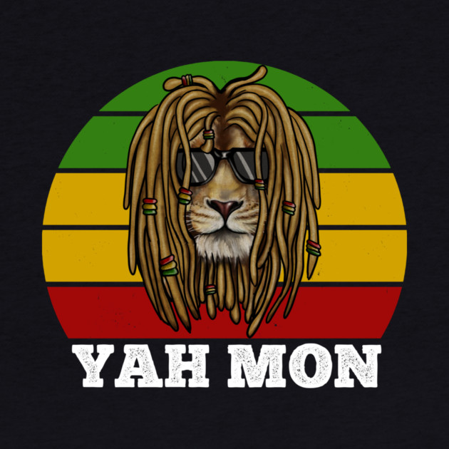 African Rasta Lion, Yah Mon, Jamaican Saying by logiamerch
